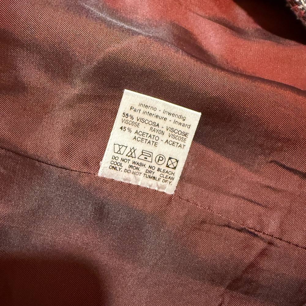 UNITED COLORS OF BENETTON Vintage Made in Italy Houndstooth Blazer - Picture 6 of 6